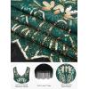imageSWEETV Womens Vintage Flapper Dress 1920sGreat Gatsby Sequin Fringe dresses with 20s Accessories Set For Party PromGreen