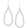 imageSWEETV Cubic Zirconia Statement Earrings for Women Silver Rhinestone Drop Dangle Earrings for Wedding Bridal Prom Formal Party Gifts Frame Earrings Jewelry CollectionsTeardropSilver