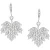 imageSWEETV Cubic Zirconia Statement Earrings for Women Silver Rhinestone Drop Dangle Earrings for Wedding Bridal Prom Formal Party Gifts Frame Earrings Jewelry CollectionsStyle9Maple Leaf