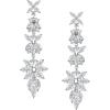 imageSWEETV Marquise Cubic Zirconia Wedding Bridal Chandelier Earrings for Brides Crystal Rhinestone Drop Dangle Earrings for Women Prom Party Jewelry GiftsSilver