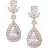 imageSWEETV Teardrop Wedding Bridal Earrings for Brides Birdesmaids Crystal Cubic Zirconia Bridal Drop Earrings for Wedding Women PromRose Gold