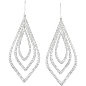 imageSWEETV Cubic Zirconia Statement Earrings for Women Silver Rhinestone Drop Dangle Earrings for Wedding Bridal Prom Formal Party Gifts Frame Earrings Jewelry CollectionsStyle6Silver