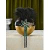 imageSWEETV 1920s Flapper Feather Headband Sequined Roaring 20s Gatsby Showgirl Headpiece Hair AccessoriesF04 Green