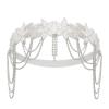 imageSWEETV 1920s Flapper Headband Vintage Roaring 20s Great Gatsby Headpiece Silver Hair Accessories for WomenF02 Silver