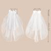 imageSWEETV Bridal Hair Bow Veil White Bow Clip Bachelorette Party Decorations Pearl Accessories Bride to Be Bridal Shower GiftPatternC