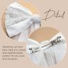 imageSWEETV Bridal Hair Bow Veil White Bow Clip Bachelorette Party Decorations Pearl Accessories Bride to Be Bridal Shower GiftPatternG