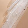 imageSWEETV Bridal Hair Bow Veil White Bow Clip Bachelorette Party Decorations Pearl Accessories Bride to Be Bridal Shower GiftSolid