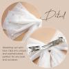imageSWEETV Bridal Hair Bow Veil White Bow Clip Bachelorette Party Decorations Pearl Accessories Bride to Be Bridal Shower GiftSolid