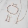 imageSWEETV Bridal Jewelry Set for Wedding Cubic Zirconia Necklace Dangle Drop Earrings Bracelet Set Teardrop Marquise Brides Bridesmaids Wedding Prom Anniversary Jewelry Gifts for Women02Rose Gold