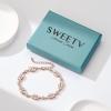 imageSWEETV Cubic Zirconia Bridal Wedding Bracelets for Brides Bridesmaids Marquise Elegant Tennis Bracelet for Women Jewelry GiftRose Gold
