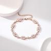 imageSWEETV Cubic Zirconia Bridal Wedding Bracelets for Brides Bridesmaids Marquise Elegant Tennis Bracelet for Women Jewelry GiftRose Gold