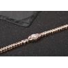 imageSWEETV Cubic Zirconia Teardrop Tennis Bracelets for Wedding Bridal Jewelry Crystal Rhinestone Bracelets for Brides Bridesmaid WomenRose Gold