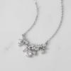 imageSWEETV Cubic Zirconia Wedding Bridal Backdrop Necklace for Brides Crystal Dainty Back Necklace Body Chain Jewelry for Women Prom03 Silver