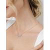 imageSWEETV Cubic Zirconia Wedding Bridal Backdrop Necklace for Brides Crystal Dainty Back Necklace Body Chain Jewelry for Women Prom03 Silver