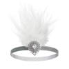 imageSWEETV Flapper Headband 1920s Headpiece Rhinestone Feather Hair Band Great Gatsby Headpiece for WomenIvory03 Ivory