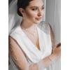imageSWEETV Jewelry Set for Bride Women Cubic Zirconia Pearl Bridal Earrings Necklace Bracelet Set Bridal Jewelry Set for Wedding PromS01 Silver