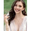imageSWEETV Jewelry Set for Bride Women Cubic Zirconia Pearl Bridal Earrings Necklace Bracelet Set Bridal Jewelry Set for Wedding PromS03 Silver