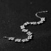 imageSWEETV Marquise Wedding BraceletCrystal Rhinestone Bridal Bracelets for Brides Bridesmaids Women Rose GoldSilver Tennis Bracelet for Wedding Prom Party Jewelry GiftsSilver