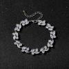 imageSWEETV Marquise Wedding BraceletCrystal Rhinestone Bridal Bracelets for Brides Bridesmaids Women Rose GoldSilver Tennis Bracelet for Wedding Prom Party Jewelry GiftsSilver
