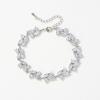 imageSWEETV Marquise Wedding BraceletCrystal Rhinestone Bridal Bracelets for Brides Bridesmaids Women Rose GoldSilver Tennis Bracelet for Wedding Prom Party Jewelry GiftsSilver