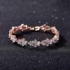 imageSWEETV Teardrop Cubic Zirconia Wedding Tennis Bracelets for Women Crystal Rhinestone Bridal Bracelets for Brides BridesmaidRose Gold