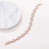 imageSWEETV Teardrop Cubic Zirconia Wedding Tennis Bracelets for Women Crystal Rhinestone Bridal Bracelets for Brides BridesmaidRose Gold