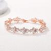 imageSWEETV Teardrop Cubic Zirconia Wedding Tennis Bracelets for Women Crystal Rhinestone Bridal Bracelets for Brides BridesmaidRose Gold