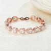 imageSWEETV Teardrop Wedding Bridal Bracelets for Brides Crystal Rhinestone Cubic Zirconia Tennis Bracelets for Women Prom Bridal JewelryRose Gold