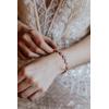 imageSWEETV Teardrop Wedding Bridal Bracelets for Brides Crystal Rhinestone Cubic Zirconia Tennis Bracelets for Women Prom Bridal JewelryRose Gold