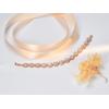 imageSWEETV Teardrop Wedding Bridal Bracelets for Brides Crystal Rhinestone Cubic Zirconia Tennis Bracelets for Women Prom Bridal JewelryRose Gold