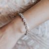 imageSWEETV Teardrop Wedding Bridal Bracelets for Brides Crystal Rhinestone Cubic Zirconia Tennis Bracelets for Women Prom Bridal JewelrySilver