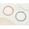imageSWEETV Wedding Bridal Bracelet for Brides Cubic Zirconia Classic Tennis Bracelet for Women Jewelry GiftSilver