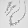 imageSWEETV Wedding Jewelry Set for Women Marquise Cubic Zirconia Necklace Earrings Bracelet Set for Bride Bridesmaid Bridal Jewelry Set for Wedding Prom03 Silver