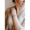 imageSWEETV Wedding Teardrop Bracelets for Brides Bridesmaids Crystal Cubic Zirconia Bridal Bracelets for Women PromRose Gold