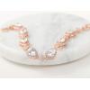 imageSWEETV Wedding Teardrop Bracelets for Brides Bridesmaids Crystal Cubic Zirconia Bridal Bracelets for Women PromRose Gold
