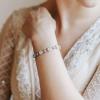 imageSWEETV Wedding Teardrop Bracelets for Brides Bridesmaids Crystal Cubic Zirconia Bridal Bracelets for Women PromSilver