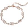 imageSWEETV Cubic Zirconia Bridal Wedding Bracelets for Brides Bridesmaids Marquise Elegant Tennis Bracelet for Women Jewelry GiftRose Gold