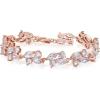 imageSWEETV Marquise Wedding BraceletCrystal Rhinestone Bridal Bracelets for Brides Bridesmaids Women Rose GoldSilver Tennis Bracelet for Wedding Prom Party Jewelry GiftsRose Gold