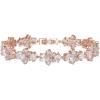 imageSWEETV Teardrop Cubic Zirconia Wedding Tennis Bracelets for Women Crystal Rhinestone Bridal Bracelets for Brides BridesmaidRose Gold