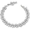 imageSWEETV Wedding Bridal Bracelet for Brides Cubic Zirconia Classic Tennis Bracelet for Women Jewelry GiftSilver