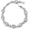imageSWEETV Wedding Teardrop Bracelets for Brides Bridesmaids Crystal Cubic Zirconia Bridal Bracelets for Women PromSilver