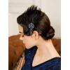imageSWEETV 1920s Flapper Headband Roaring 20s Great Gatsby Headpiece Rhinestone Hair Clip Hair Accessories for WomenF05 Navy Blue
