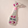 imageSWEETV Bride Earrings for Bachelorette Cowgirls Boot Earrings for Women Dangling Bride to Be Drop Dangle Earrings Bachelorette Outfit Accessories Gifts for Western Country Wedding PartyBottle EarringsHot Pink