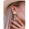 imageSWEETV Bride Earrings for Bachelorette Cowgirls Boot Earrings for Women Dangling Bride to Be Drop Dangle Earrings Bachelorette Outfit Accessories Gifts for Western Country Wedding PartyBoot earringsGold