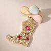 imageSWEETV Bride Earrings for Bachelorette Cowgirls Boot Earrings for Women Dangling Bride to Be Drop Dangle Earrings Bachelorette Outfit Accessories Gifts for Western Country Wedding PartyBoot earringsGold