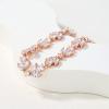 imageSWEETV Marquise Wedding BraceletCubic Zirconia Bridal Bracelets Crystal Rhinestone Bracelets for Brides Bridesmaids Women Rose GoldSilver Tennis BraceletWedding Jewelry GiftsRose Gold