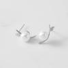 imageSWEETV Minimalist Pearl Drop Dangle Earrings for Women Elegant Wedding Bridal Stud Earrings for Brides BridesmaidsProm Jewelry GiftsStyle1Silver