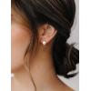 imageSWEETV Minimalist Pearl Drop Dangle Earrings for Women Elegant Wedding Bridal Stud Earrings for Brides BridesmaidsProm Jewelry GiftsStyle1Silver