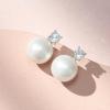 imageSWEETV Minimalist Pearl Drop Dangle Earrings for Women Elegant Wedding Bridal Stud Earrings for Brides BridesmaidsProm Jewelry GiftsStyle5Silver