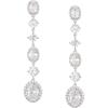 imageSWEETV Long Wedding Bridal Earrings for Brides Bridesmaids 925 Sterling Silver Post Cubic Zirconia Drop Dangle Earrings for Women Prom Mothers Day GiftsSilver